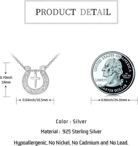 Cross Necklace for Women 925 Sterling Silver Faith Cross Pendant Christian Jewelry Catholic Gifts for Women Girlfriend Mom in Saudi Arabia