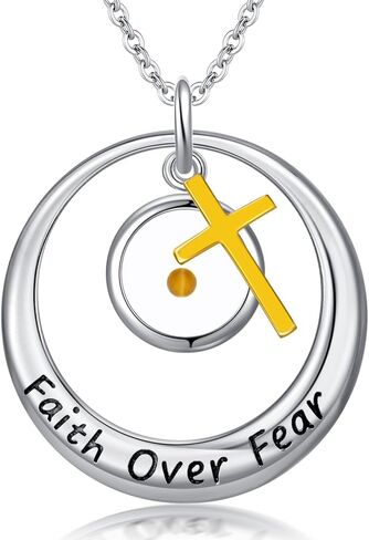 Cross Necklace for Women 925 Sterling Silver Faith Cross Pendant Christian Jewelry Catholic Gifts for Women Girlfriend Mom in Saudi Arabia