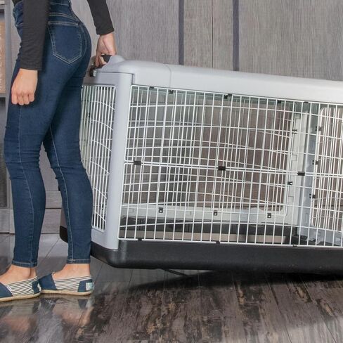 Pet Gear “The Other Door" 4 Door Steel Crate for Dogs/Cats with Removable Tray, Fog, 27 Inch in Saudi Arabia