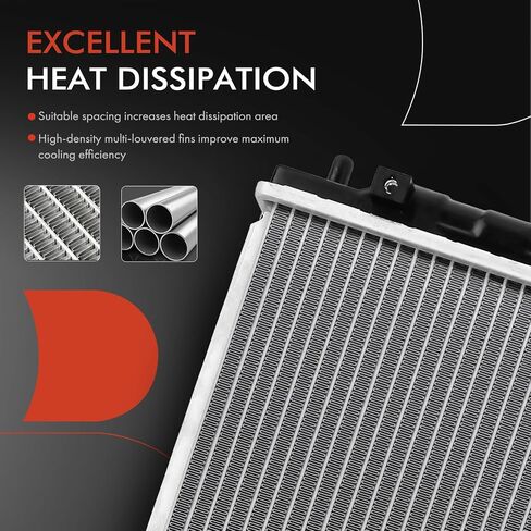 A-Premium Engine Coolant Radiator Assembly with Transmission Oil Cooler Compatible with Kia Rio Rio5 2007 2008 2009 2010 2011, 1.6L, Automatic Transmission, Replace# 25310-1G061 in Saudi Arabia