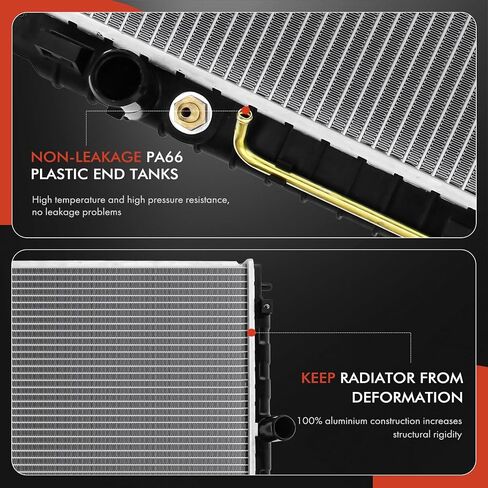 A-Premium Engine Coolant Radiator Assembly with Transmission Oil Cooler Compatible with Kia Rio Rio5 2007 2008 2009 2010 2011, 1.6L, Automatic Transmission, Replace# 25310-1G061 in Saudi Arabia