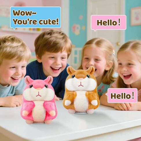 Kids Toddler Toys for Ages 2-4, Talking Hamster Repeats What You Say, Interactive Plush Repeating Toy for 2 3 4 5 6 8 Year Old Boy Girl Birthday Gift (Purple) in Saudi Arabia