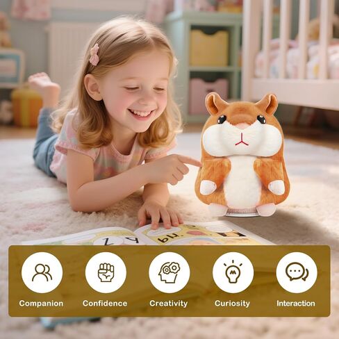 Kids Toddler Toys for Ages 2-4, Talking Hamster Repeats What You Say, Interactive Plush Repeating Toy for 2 3 4 5 6 8 Year Old Boy Girl Birthday Gift (Purple) in Saudi Arabia