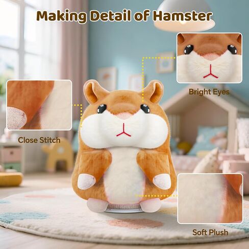 Kids Toddler Toys for Ages 2-4, Talking Hamster Repeats What You Say, Interactive Plush Repeating Toy for 2 3 4 5 6 8 Year Old Boy Girl Birthday Gift (Purple) in Saudi Arabia