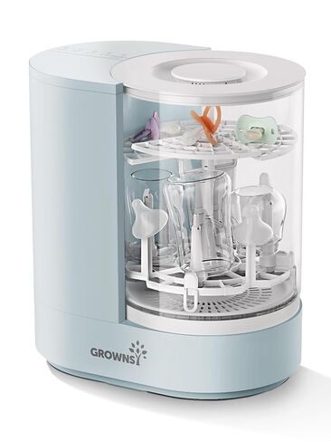 Grownsy Deepclean Bottle Gasher Pro ، وغسالة زجاجة صغيرة ومجفف ومجفف ، والغسالة بدون جهد لمنظف الزجاجة ، وأجزاء مضخة ، ومصاعد - غسل ، وتعقيمها وجفافها مع لمسة واحدة (زرقاء) in Saudi Arabia