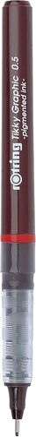 rOtring Tikky Fine Liner Fiber Tip Graphic Pen, 0.3 mm, Black Ink (1904753) in Saudi Arabia