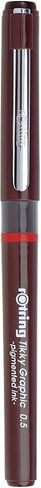 rOtring Tikky Fine Liner Fiber Tip Graphic Pen, 0.3 mm, Black Ink (1904753) in Saudi Arabia