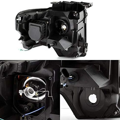 AKKON-لـ [Dual LED HALO RING] 09-14 F150 F-150 Pickup Truck Projector Projector Lights + LED Tail Light Set in Saudi Arabia