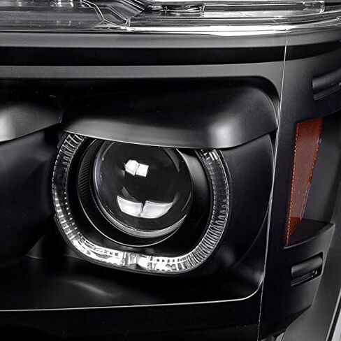 AKKON-لـ [Dual LED HALO RING] 09-14 F150 F-150 Pickup Truck Projector Projector Lights + LED Tail Light Set in Saudi Arabia