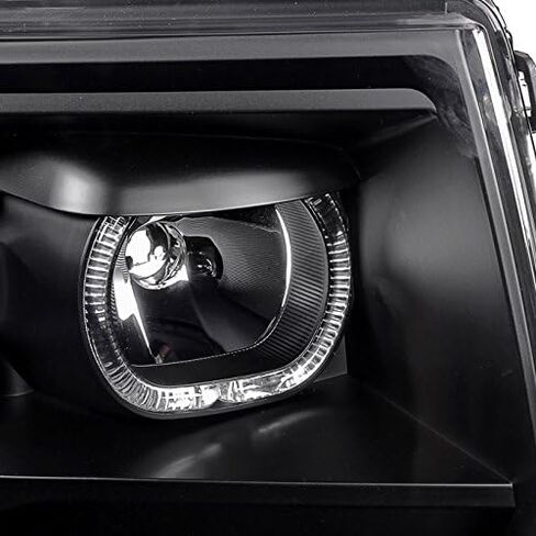 AKKON-لـ [Dual LED HALO RING] 09-14 F150 F-150 Pickup Truck Projector Projector Lights + LED Tail Light Set in Saudi Arabia