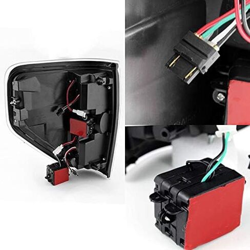 AKKON-لـ [Dual LED HALO RING] 09-14 F150 F-150 Pickup Truck Projector Projector Lights + LED Tail Light Set in Saudi Arabia