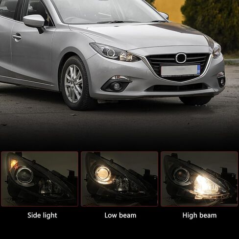 Huray Halogen Assembly Assembly for Mazda 3 2014 2015 2016 RH Projector Melector W/Plubs OE PACTORY PACTORY FOR MA2503144 Right Passenger Side in Saudi Arabia