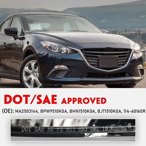 Huray Halogen Assembly Assembly for Mazda 3 2014 2015 2016 RH Projector Melector W/Plubs OE PACTORY PACTORY FOR MA2503144 Right Passenger Side in Saudi Arabia
