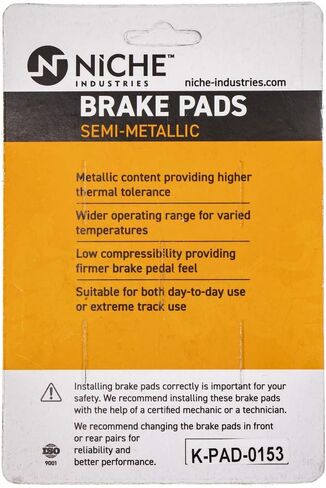 NICHE Brake Pad Set for KTM 125 SX 250 XCF-W EXC EXC-F SX-F SXS-F 200 XC 300 50313030200 Front Rear Semi-Metallic in Saudi Arabia