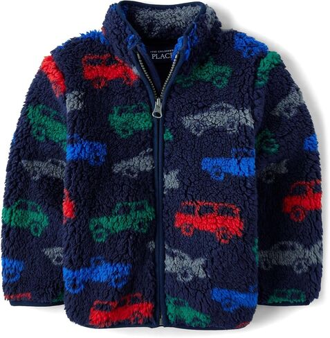 The Children's Place,Baby Boys,and Toddler Cozy Fuzzy Sherpa Jacket,Hay Stack,2 Years in Saudi Arabia