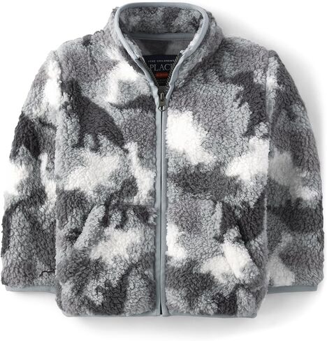 The Children's Place,Baby Boys,and Toddler Cozy Fuzzy Sherpa Jacket,Hay Stack,2 Years in Saudi Arabia