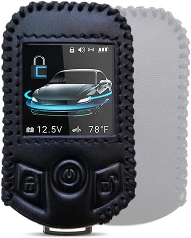 حالة جلدية لـ Compustar Pro T13 Compustar RFX-P2WT13-SF مفتاح Case Remote Case FOB ، Black (LC-T13) ، Black ، T13 in Saudi Arabia