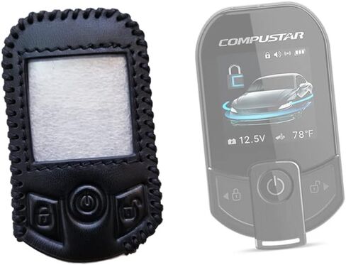 حالة جلدية لـ Compustar Pro T13 Compustar RFX-P2WT13-SF مفتاح Case Remote Case FOB ، Black (LC-T13) ، Black ، T13 in Saudi Arabia