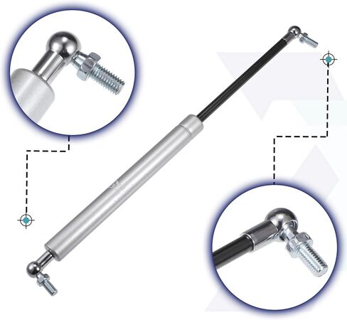 X AutoHaux 1 Set 16inch 179lbs/800n Silver Tone Lift يدعم الدعامات الصدمات الربيع الغاز مع قوس تصاعد الكرة Universal لقارب شاحنة Car RV in Kuwait
