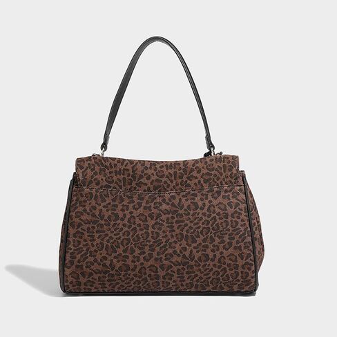 New Leopard Print Tote Bags for Women Large Capacity Travel Shoulder Purses, Women's Fashion Shopping Handbag in Kuwait