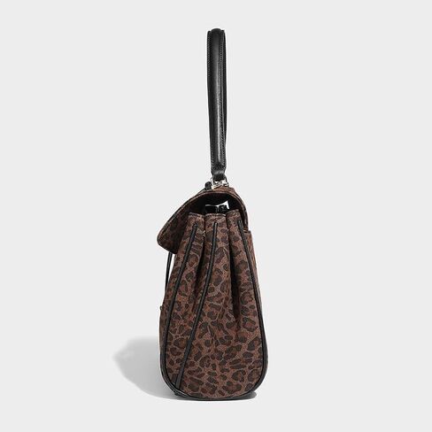 New Leopard Print Tote Bags for Women Large Capacity Travel Shoulder Purses, Women's Fashion Shopping Handbag in Kuwait