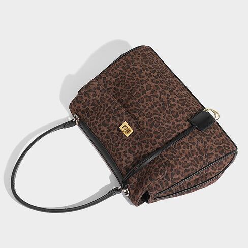 New Leopard Print Tote Bags for Women Large Capacity Travel Shoulder Purses, Women's Fashion Shopping Handbag in Kuwait