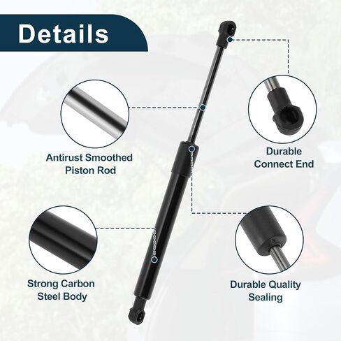 Front Hood Lift Supports Struts Gas Spring No.BKK760010 for Land Rover Range Rover 2003-2012 Black 2PCS in Saudi Arabia