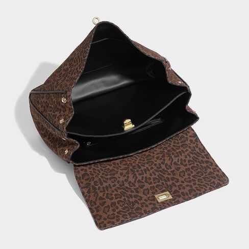 New Leopard Print Tote Bags for Women Large Capacity Travel Shoulder Purses, Women's Fashion Shopping Handbag in Kuwait