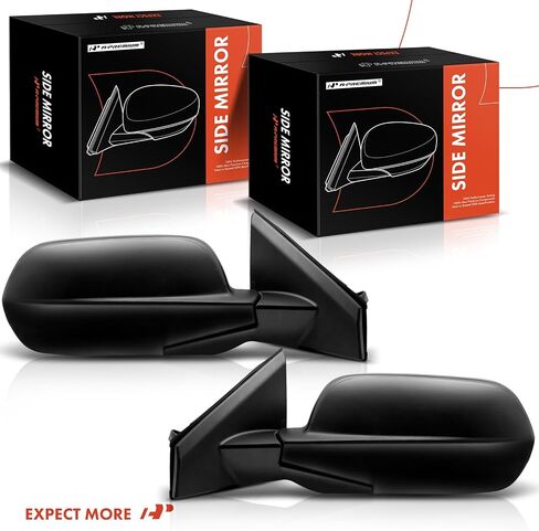 A-Premium Pair (2) سائق ومرآة الباب الجانبية للركاب-متوافق مع Honda CR-V 2007-2011-مرآة أسود قابلة للطي غير مُسخنة خارج المرآة الخلفية-استبدل# 76250SWA02 in Saudi Arabia