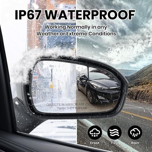 مرآة جانب الركاب متوافقة مع 2016 2017 2018 2019 2020 2021 2022 Ford Fusion Fusion Donual Fileding View View View Power Rise FS7Z-17682-B Black 3 Pins in Kuwait