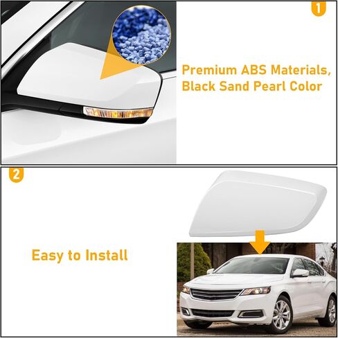 متوافق مع غطاء مرآة الباب الجانبي لبرنامج Chevy Impala ، 2014-2020،10 ، غطاء غلاف الإسكان Gen Impala Mirror للجانب الأيسر ، استبدال غطاء غطاء الرؤية الخلفية ، أبيض ، جهاز كمبيوتر واحد in Kuwait