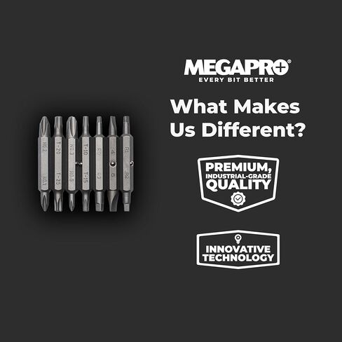 MEGAPRO® Replacement Bit Pack - The Tamperproof | 7 double-ended bits | Security Bits | 2" Hex Pin, Torx Pin, Spanner in Kuwait