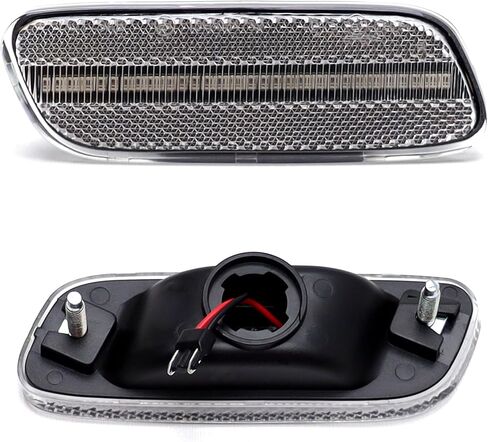 iJDMTOY Semi-Clear Lens 30-SMD Xenon White Full LED Strip Front Bumper Side Marker Light Kit Compatible With Lexus 1992-2000 SC300 SC400, Replace OEM Amber Front Sidemarkers in Saudi Arabia