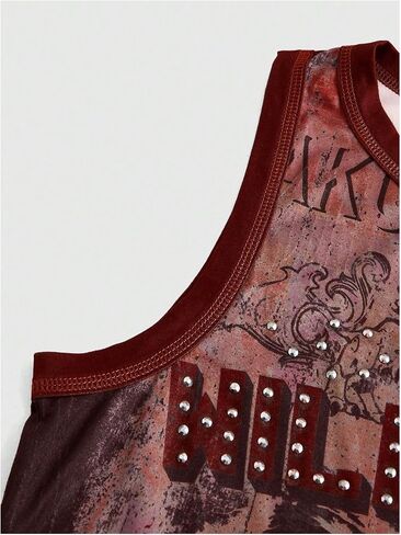 Milumia Women's Y2k Letter Figure Graphic Tank Top Grunge Punk Sleeveless Tops Festival in Saudi Arabia