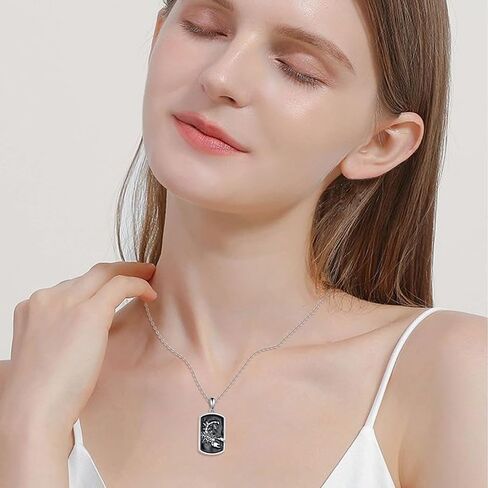 Sterling Silver Necklace for Women Fashion Trend Necklace Fine Jewelry Neutral Style Necklace for Women Men Blessing Necklace Gift for Women Men in Saudi Arabia