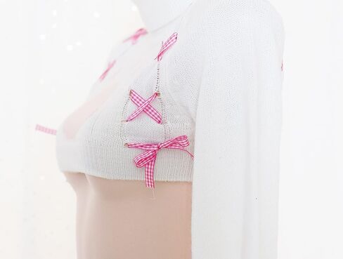 Sexy Cat Girl Cosplay Lingerie for Women Lolita Anime Turtleneck Cropped Sweater Kawaii Sleepwear Tops in Saudi Arabia