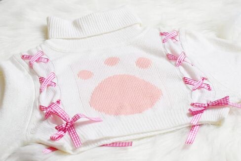 Sexy Cat Girl Cosplay Lingerie for Women Lolita Anime Turtleneck Cropped Sweater Kawaii Sleepwear Tops in Saudi Arabia