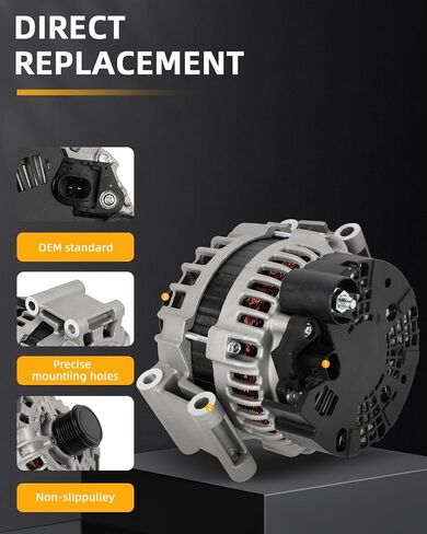 OCPTY Alternators Alternator for Audi,for A4 Base/A4 Luxury/A4 Quattro Base/A5 Cabriolet/A5 Quattro Premium Plus/Q5 Elite/Q5 Land/Q5 Luxury 2013-2014,12V 150Amp 6-Groove Pulley 11725N, 11725 in Saudi Arabia
