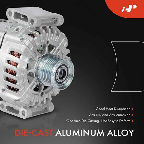A-Premium Alternator Compatible with Mercedes-Benz NCV3 Series Sprinter 2500/Sprinter 3500 & Freightliner Sprinter 2500/Sprinter 3500, 2014-2017, 2.1L, 12V 200A 6-Groove Clutch Pulley Clockwise in Saudi Arabia