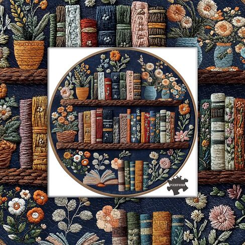 Magic Bookshelf Puzzles for Adults 1000 Pieces, Vintage Book Wildflower Pages Jigsaw Puzzle 1000 Pieces, Plant Floral Potion Mushroom Puzzle, Retro Challenging Hard Puzzle for Book Lovers in Saudi Arabia
