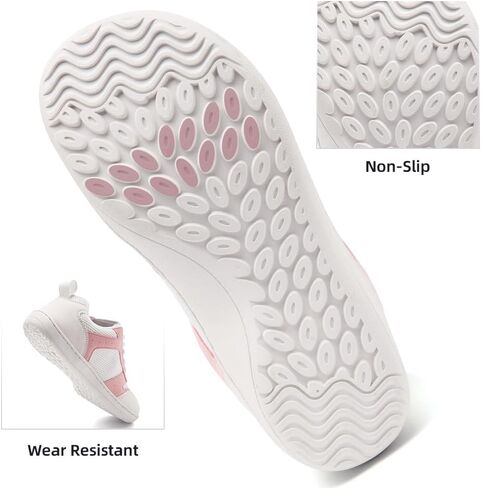 FUJEAK Barefoot Shoes Women Sneakers Walking Wide Toe Box Shoes Women Minimalist Zero Drop Shoe Breathable Fashion Sneakers Width Casual Light Gray US Size 7.5 in Saudi Arabia
