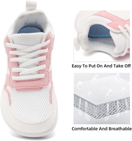 FUJEAK Barefoot Shoes Women Sneakers Walking Wide Toe Box Shoes Women Minimalist Zero Drop Shoe Breathable Fashion Sneakers Width Casual Light Gray US Size 7.5 in Saudi Arabia