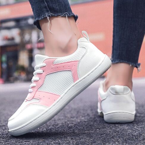 FUJEAK Barefoot Shoes Women Sneakers Walking Wide Toe Box Shoes Women Minimalist Zero Drop Shoe Breathable Fashion Sneakers Width Casual Light Gray US Size 7.5 in Saudi Arabia