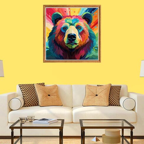 BIMKOLE 5D PANING PANDA PANDA ، الحفر الكاملة للحيوانات زهرة DIY لانستون التطريز مجموعة الطلاء مع فن الماس من أرقام الأرقام المتقاطعة غرزة المنزل الزخرفة 12x16 بوصة in Kuwait