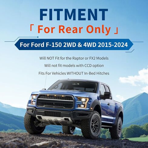 طقم تعليق الوسادة الهوائية لعام 2015-2025 Ford F150 - تحسين سعة القطر مع نوابض المساعدة الخلفية - يحل محل طقوس ركوب Firestone 2582 - متوافقة مع 2WD و 4WD - يدعم ما يصل إلى 5000 رطل in Saudi Arabia