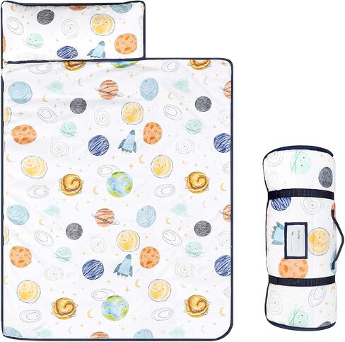 MFS Toddler Nap Mat for Preschool, Kids Sleeping Mat with Removeable Pillow and Minky Dot Blanket, Kids Sleeping Bag for Boys Girls, Detachable Zipper, Pink Elephants in Saudi Arabia