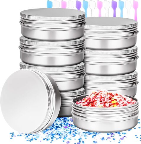 MotBach 8 Pack 4oz Tin Jars, 120ml Metal Tin cans, 4ounce Aluminum tin can jar Containers with Screw Lid for Lotion Bars, Salve, Balms, Beard Balm, Spices, Sample, Toiletries, Creams, Makeup Cosmetic in Saudi Arabia