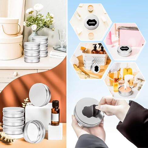 MotBach 8 Pack 4oz Tin Jars, 120ml Metal Tin cans, 4ounce Aluminum tin can jar Containers with Screw Lid for Lotion Bars, Salve, Balms, Beard Balm, Spices, Sample, Toiletries, Creams, Makeup Cosmetic in Saudi Arabia