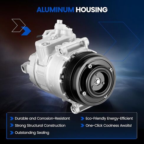 ‎00023-08011 Air Conditioning A/C Compressor with Clutch Compatible with Mercedes-Benz C-Class C230 C320, CLK-Class CLK320 CLK350, E-Class E300 E350, G-Class G500 G550, S-Class & More in Saudi Arabia