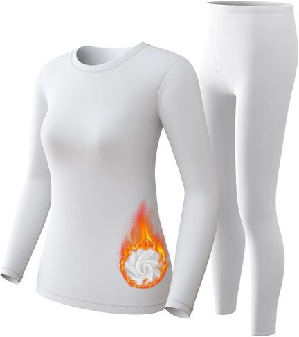 CL convallaira Women Thermal Underwear Base Layer Long Johns with Fleece Lined Set Winter Warm Top Bottom in Kuwait